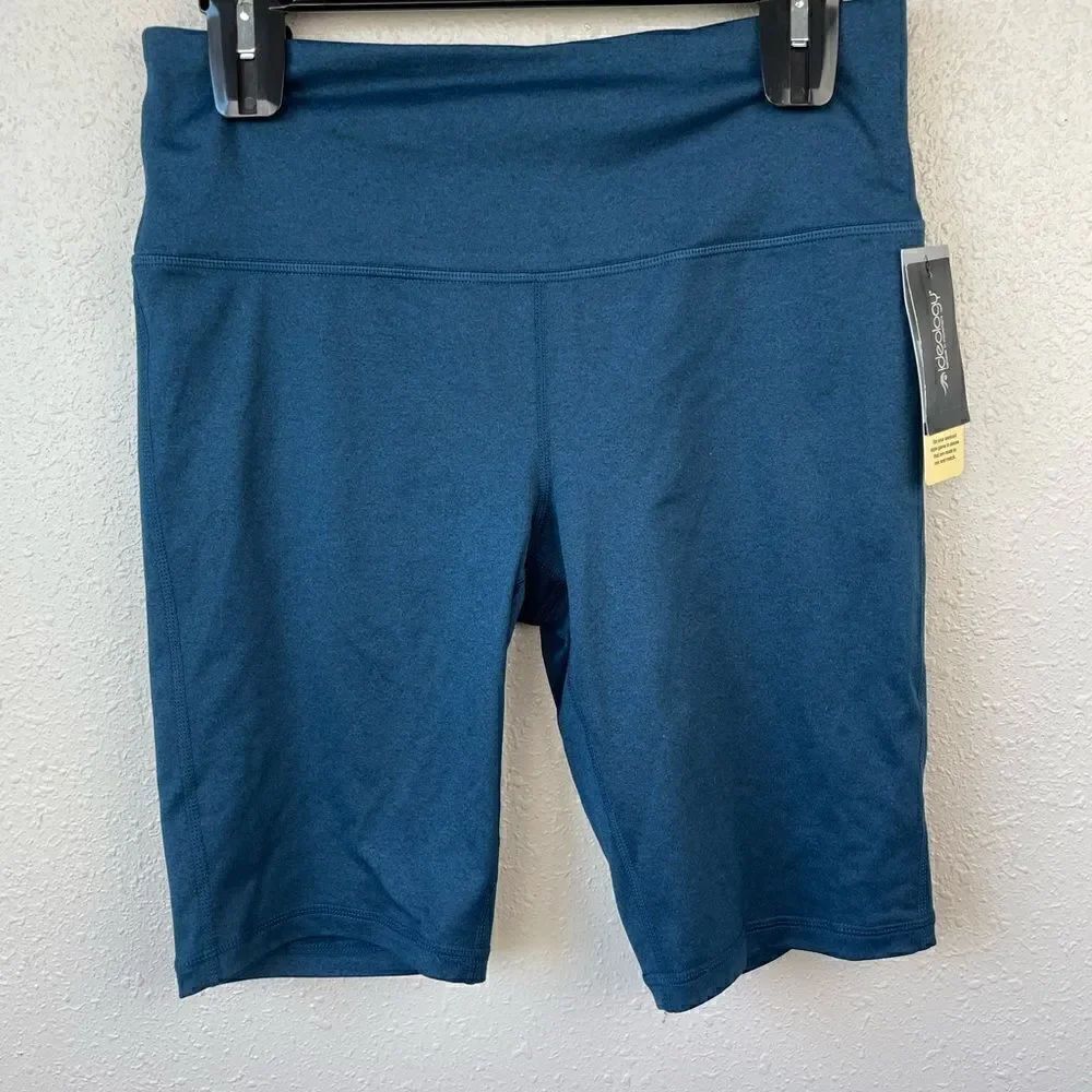 NWT Ideology Navy Blue Athletic Legging Shorts Size M